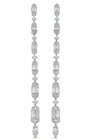 Sara Weinstock Taj Baguette Diamond Linear Drop Earrings in 18K White Gold at Nordstrom