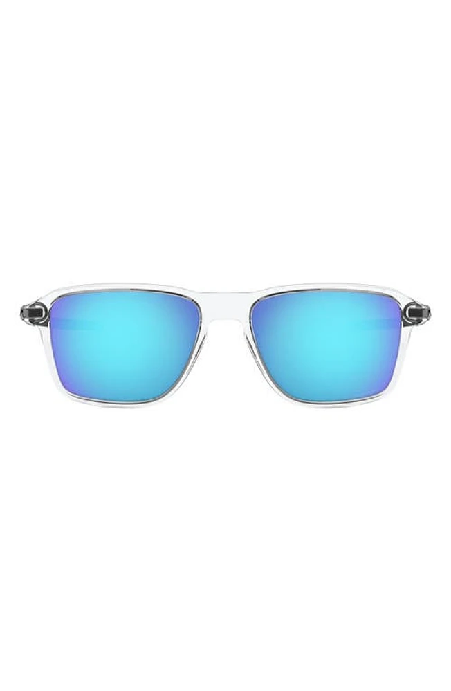 Oakley Wheel House 55mm Square Sunglasses in Polished Clear/Prizm Sapphire at Nordstrom