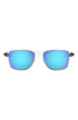 Oakley Wheel House 55mm Square Sunglasses in Polished Clear/Prizm Sapphire at Nordstrom