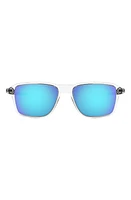 Oakley Wheel House 55mm Square Sunglasses in Polished Clear/Prizm Sapphire at Nordstrom