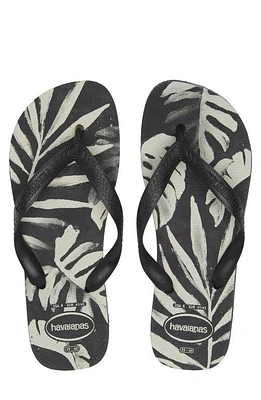 Havaianas Aloha Flip Flop Black/Black/Black at Nordstrom,