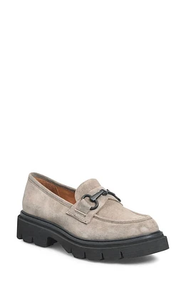 Söfft Satara Platform Bit Loafer in Taupe Suede at Nordstrom, Size 8