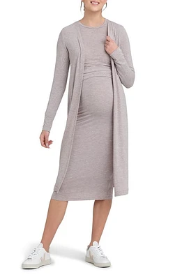 Ripe Maternity Nina Longline Cardigan Sand at Nordstrom,