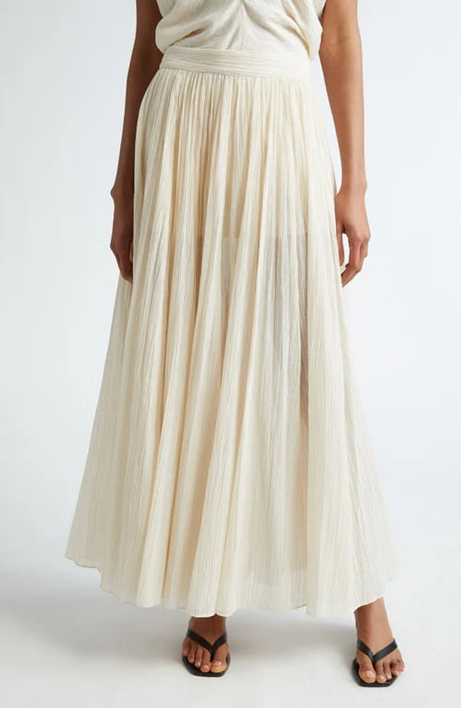 TOTEME Semisheer Plissé Maxi Skirt Meringue at Nordstrom, Us