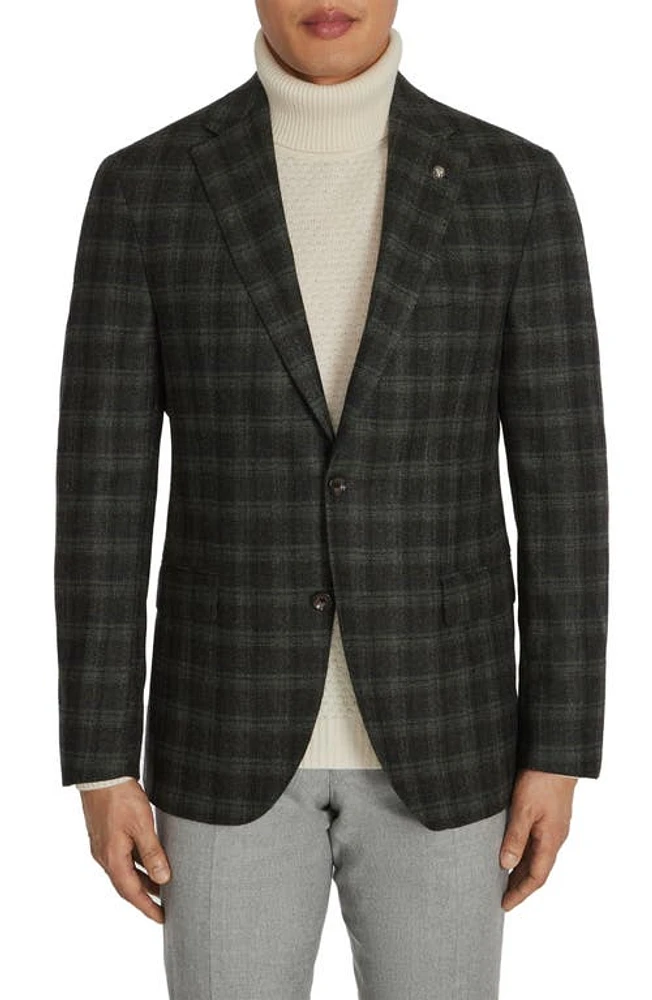 Jack Victor Midland Plaid Wool & Cashmere Sport Coat Grey at Nordstrom,