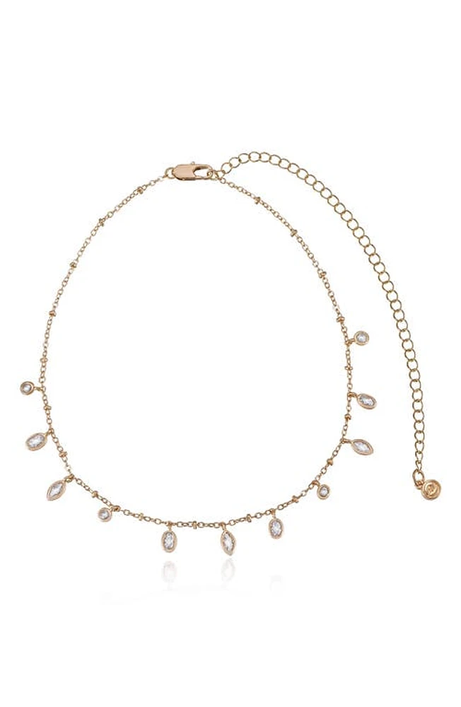 Ettika Dainty Cubic Zirconia Necklace in Gold at Nordstrom