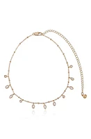 Ettika Dainty Cubic Zirconia Necklace in Gold at Nordstrom