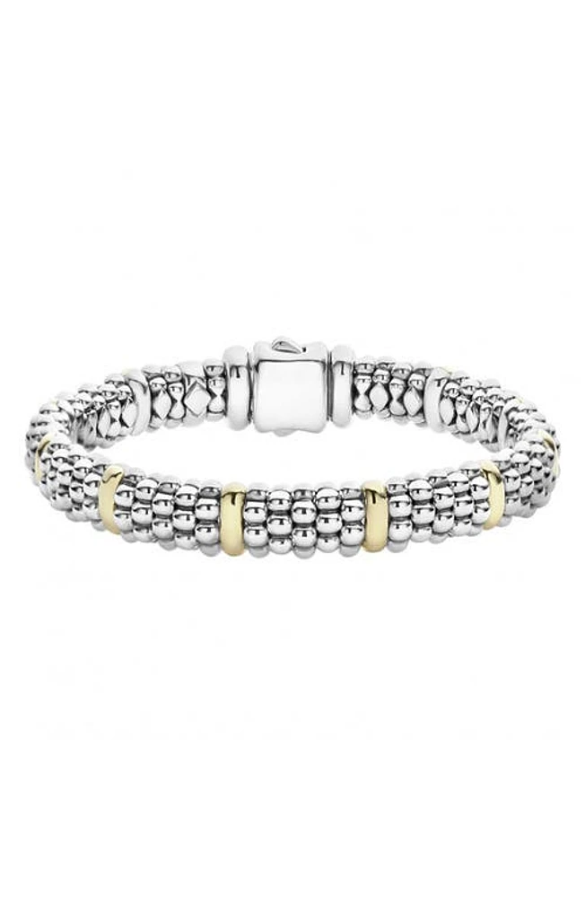 LAGOS Oval Rope Caviar Bracelet in Silver/Gold at Nordstrom