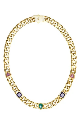 st. Moran Geo Street Stone Station Curb Chain Necklace in at Nordstrom