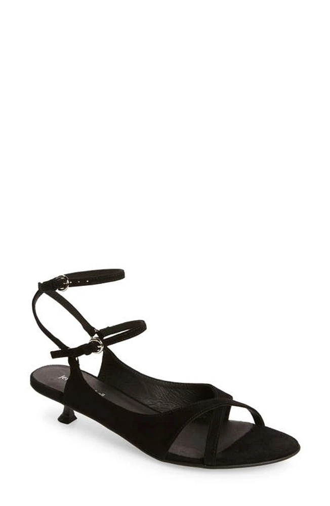 Jeffrey Campbell Mistie Strappy Kitten Heel Sandal Suede at Nordstrom,