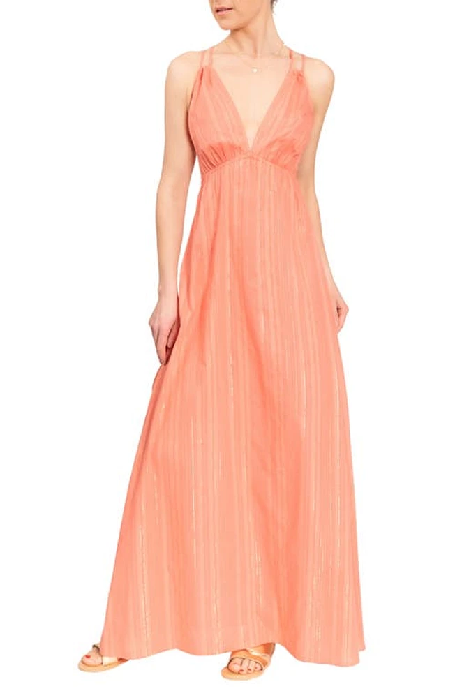 Everyday Ritual Hazel Long Cotton Nightgown Shimmer at Nordstrom,