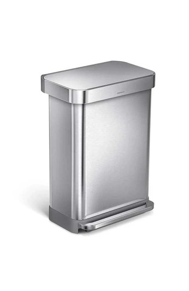 simplehuman 55L Brushed Stainless Steel Trash Can at Nordstrom