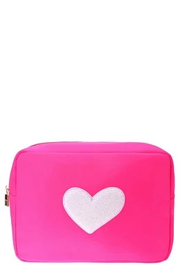 Bloc Bags XL Heart Cosmetics Bag in Hot Pink at Nordstrom