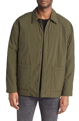 FRAME Puffy Workwear Jacket Military Green at Nordstrom,