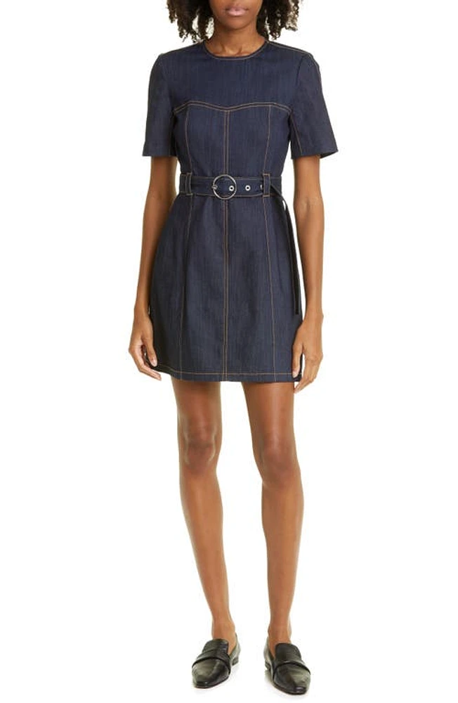 Cinq à Sept Siv Belted Denim Dress in Indigo at Nordstrom, Size 2