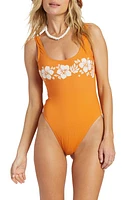 Billabong On Island Time One-Piece Swimsuit in Dried Mango at Nordstrom, Size Large