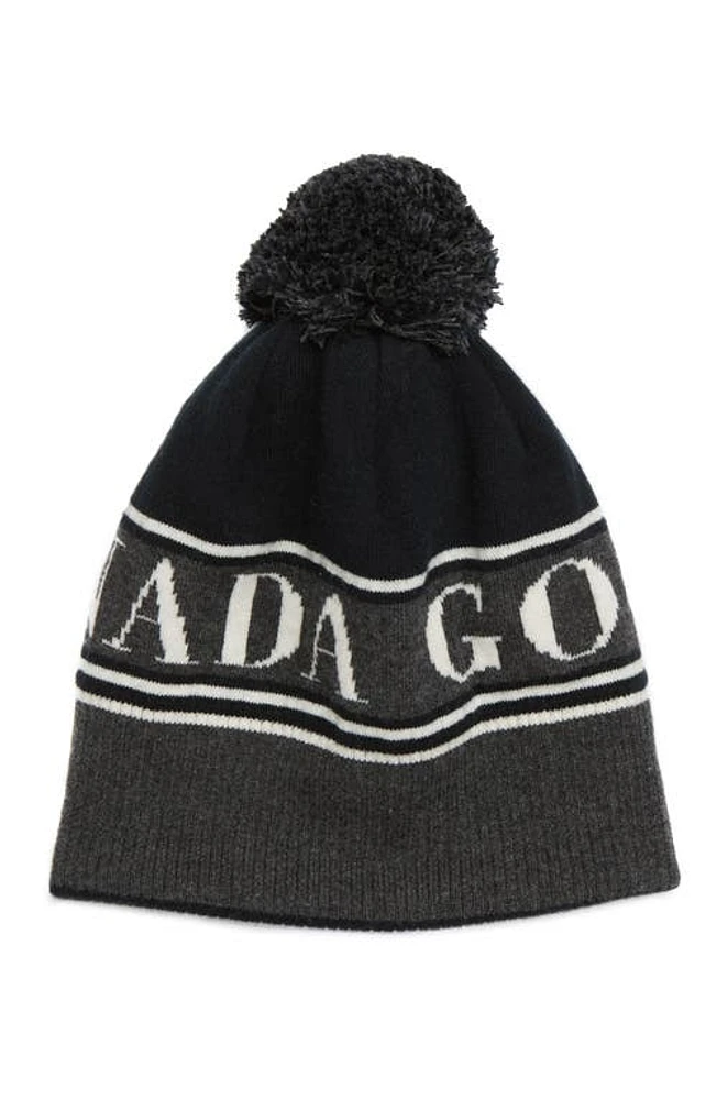 Canada Goose Wool Blend Pom Beanie in Black at Nordstrom