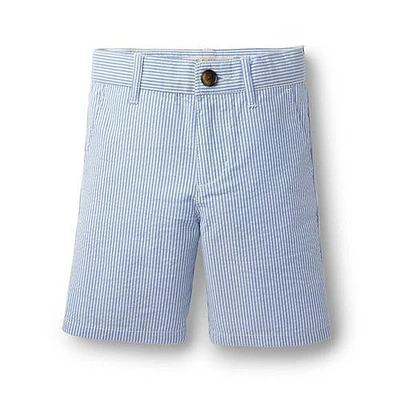 Hope & Henry Boys' Organic Cotton Seersucker Short, Kids Blue at Nordstrom,