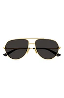 Bottega Veneta 57mm Pilot Sunglasses in Gold at Nordstrom