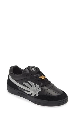 Palm Angels Beach University Low Top Sneaker Black Silver at Nordstrom,