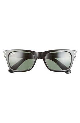 Ray-Ban 55mm Rectangular Sunglasses in Black/Green at Nordstrom