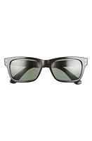 Ray-Ban 55mm Rectangular Sunglasses in Black/Green at Nordstrom