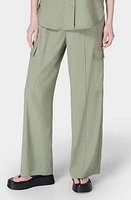 Sweaty Betty Summer Stretch Linen Blend Wide Leg Utility Pants Savannah Green at Nordstrom,