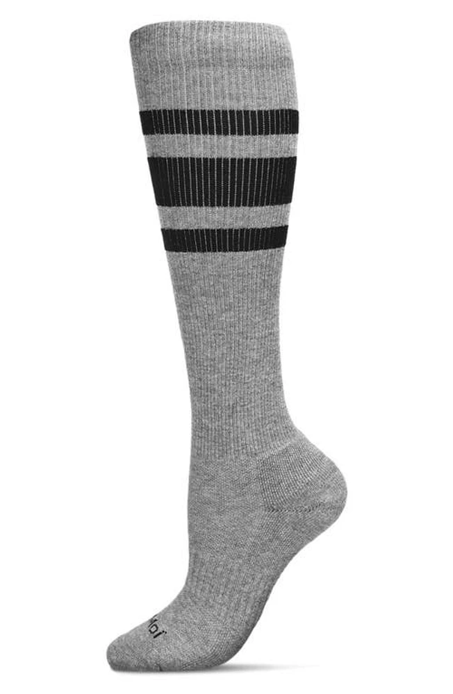 MeMoi Stripe Performance Knee High Compression Socks Med Gray Heather at Nordstrom,