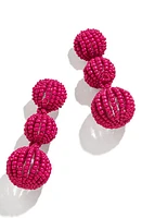 BaubleBar Skylar Triple Beaded Drop Earrings in Pink at Nordstrom