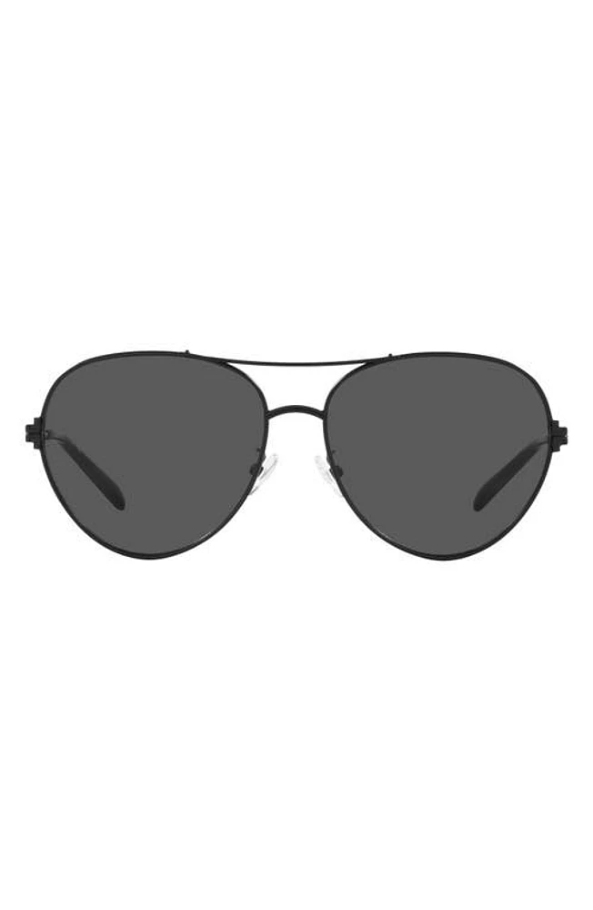 Tory Burch 58mm Pilot Sunglasses in Black at Nordstrom