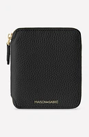 MAISON de SABRÉ Small Leather Zip Around Wallet in Pomegranate Caviar at Nordstrom