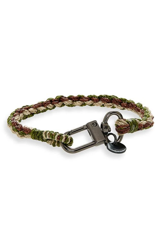 Caputo & Co. Men's Hand Braided Bracelet in Camouflage at Nordstrom