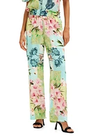 Desigual Davi Floral Wide Leg Pants Blue at Nordstrom,