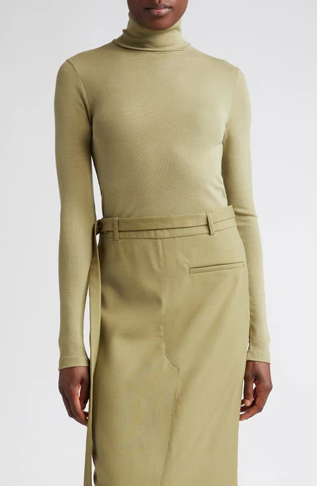 Róhe Turtleneck Merino Wool Top Sage at Nordstrom, Us