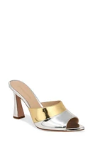 Veronica Beard Thora Pointed Toe Slide Sandal in Silver/Gold at Nordstrom, Size 9