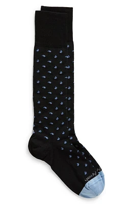 EDWARD ARMAH Paisley Dress Socks in Black at Nordstrom