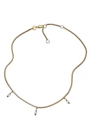 Jennifer Zeuner Bella White Sapphire Station Necklace in 14K Yellow Gold Plated Silver at Nordstrom