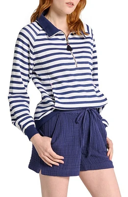 Hatley Maritime Half Zip Pullover Patriot Blue at Nordstrom,