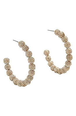 BaubleBar Erica Pavé Ball Hoop Earrings in Gold at Nordstrom