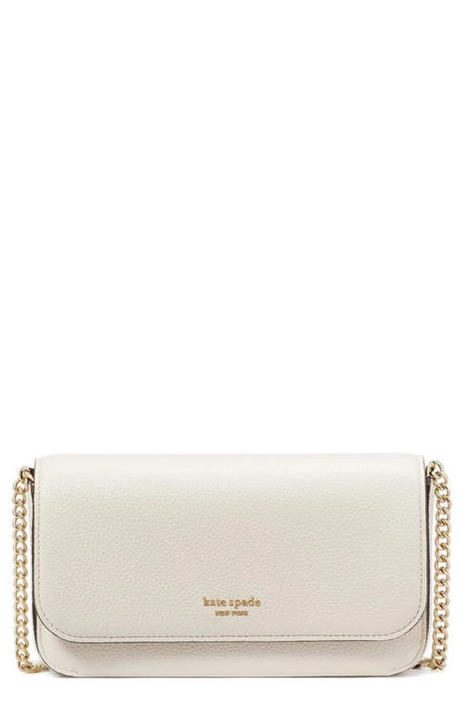 Kate Spade New York ava leather wallet on a chain in Parchment. at Nordstrom