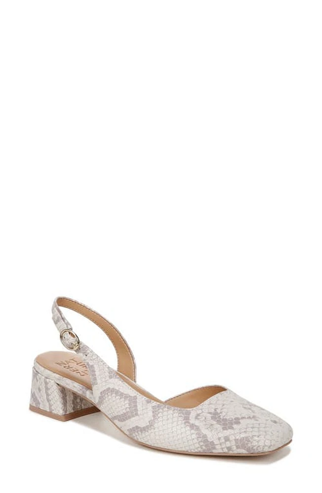 Naturalizer Jayla Half d'Orsay Slingback Pump White Snake Pattern Leather at Nordstrom,