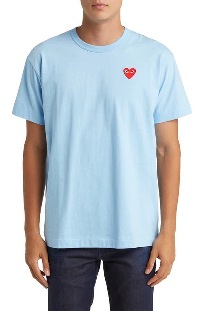 Comme des Garçons PLAY PLAY Appliqué T-Shirt in Blue at Nordstrom, Size Medium