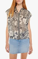 MOTHER The Slow Ride Floral Cotton Button-Up Shirt French Fairy Tale at Nordstrom,