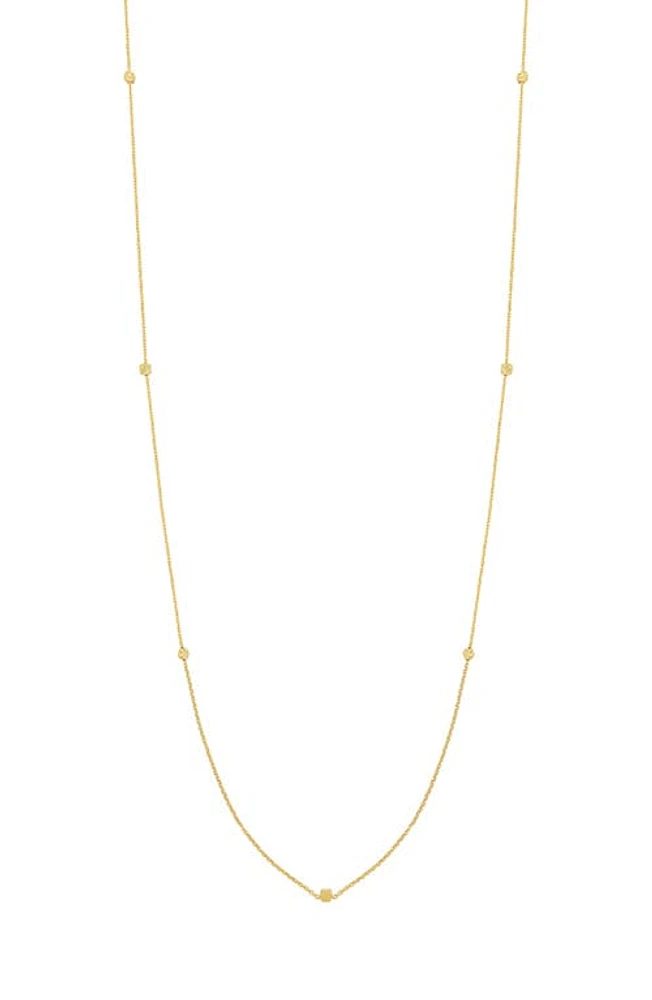 Bony Levy 14K Gold Geometric Station Necklace in 14K Yellow Gold at Nordstrom, Size 18