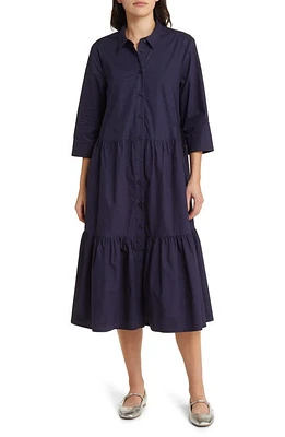 Masai Copenhagen Cotton Shirtdress in Maritime Blue at Nordstrom, Size Small