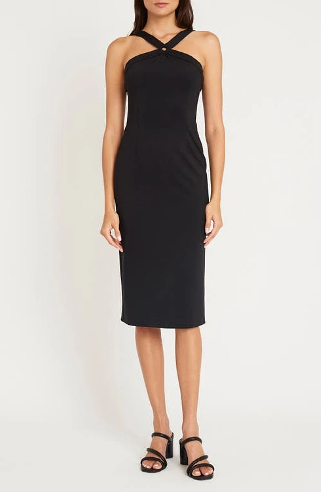 Luxely Louis Halter Neck Sheath Dress Meteorite at Nordstrom,