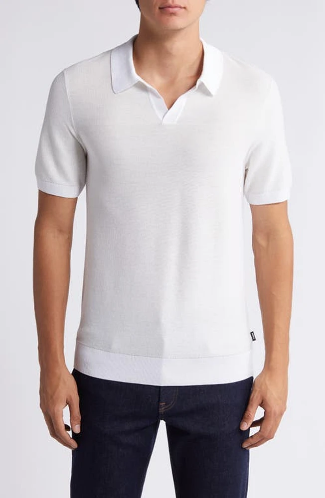 BOSS Tempio Polo Sweater White at Nordstrom,