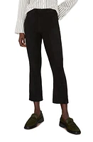 Vince Lambskin Suede Crop Flare Leg Pants Black at Nordstrom,