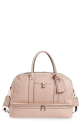 Mali + Lili Large Riley Vegan Leather Weekend Travel Bag in Mauve at Nordstrom