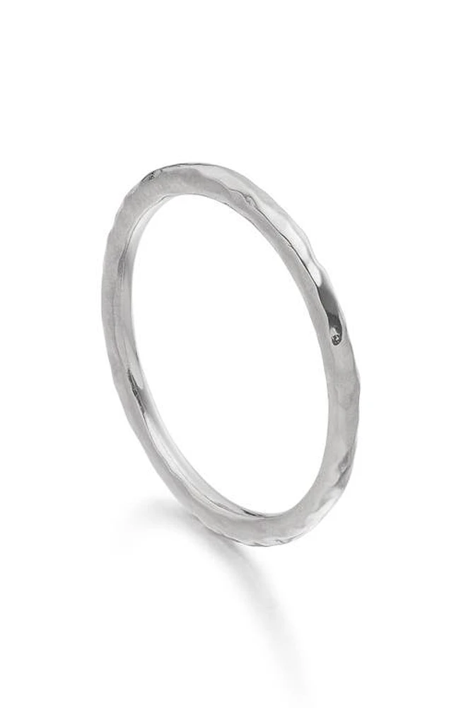 Monica Vinader Siren Hammered Ring Silver at Nordstrom,